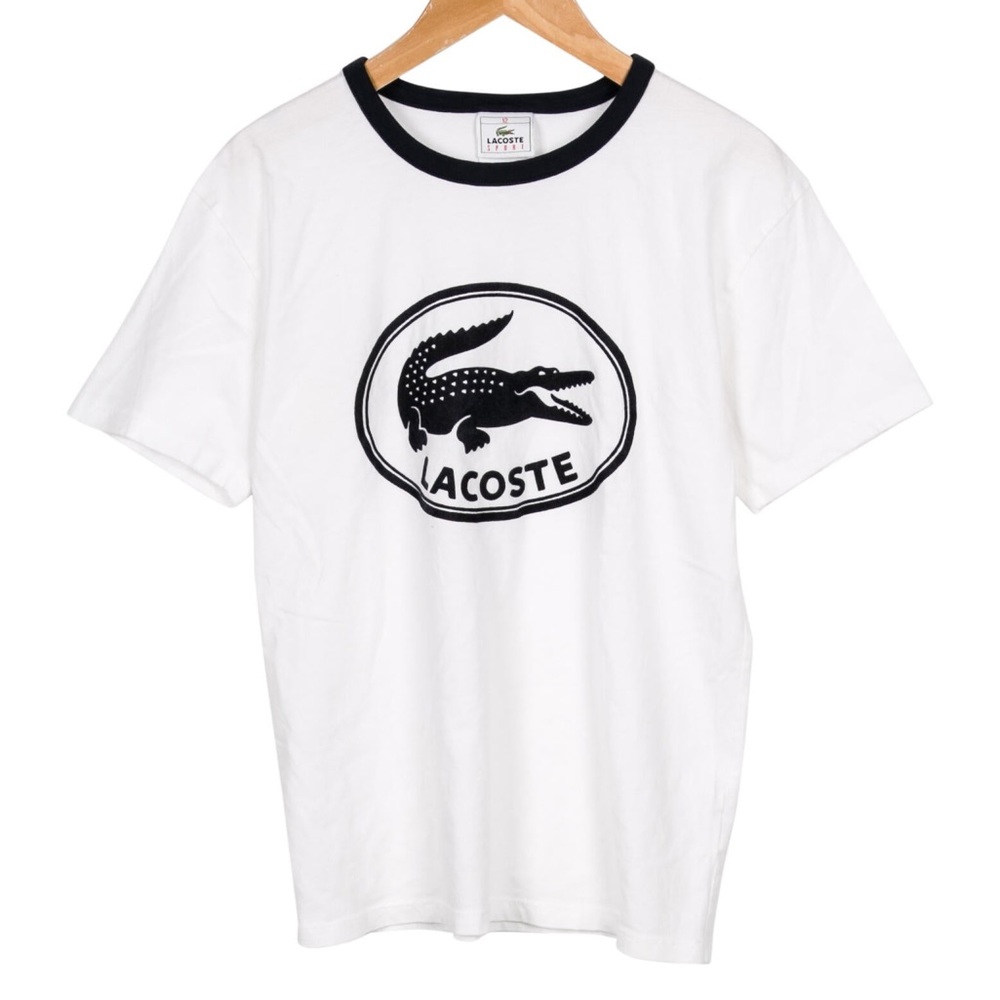 3D Lacoste Velvet Crocodile Logo T-Shirt